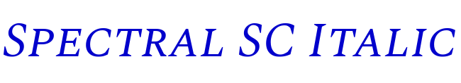 Spectral SC Italic 字体